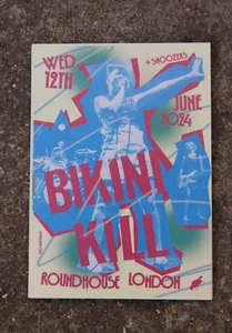 BIKINI KILL - Small Concert Flyer - London - June 2024 - VGC - Picture 1 of 3