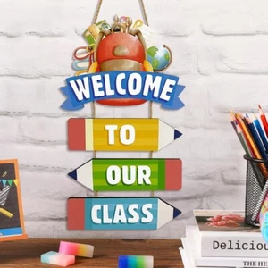 Backpack Pencil School Season Wall Ornaments Classroom Kindergarten - Picture 1 of 12