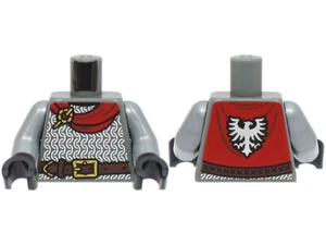 LEGO® Castle Black Falcon Knight Torso Minifigure Part Chain Mail Red Cape - Picture 1 of 1