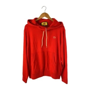 Gucci x adidas 700446 logo embroidery wool knit pullover hoodie Red Size: L - Picture 1 of 6