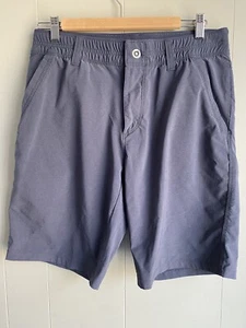 Kuhl Shorts Mens 32 Gray Upriser Chino Hiking Zip Pockets Flat Front Logo - Picture 1 of 5