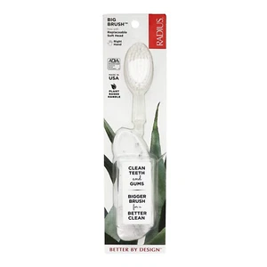 Radius, (Qty 1) Big Brush Right Hand Toothbrush Soft Bristles, Color Will Vary - Picture 1 of 4