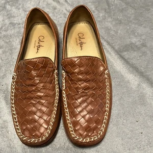 Mocasines vintage Cole Haan de cuero tejido marrón para hombre talla 8,5 - Imagen 1 de 8