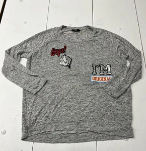 Max Gray Light Weight Sweater With Patch Work Girls Size XL(16) - Picture 1 of 6