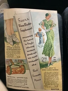 1934 SEARS WARM WEATHER ERGÄNZUNGSKATALOG SEARS ROEBUCK & COMPANY VINTAGE - Bild 1 von 7