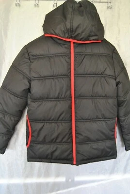 Chaqueta de invierno acolchada para jóvenes/niños de Faded Glory talla XL 14-16, negra y roja  Foto 1 de 4