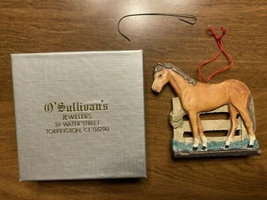 Vintage Horse Christmas Tree Ornament O’Sullivan’s Jewelers Torrington CT A6 - Picture 1 of 12