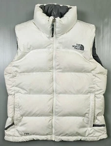 *HOT Women's THE NORTH FACE @ NUPTSE 700 QUILTED DOWN PUFFER WHITE VEST Jacket S - Picture 1 of 17