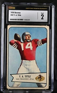 1954 Bowman #42 Y.A. Tittle San Francisco 49ers - CSG 2 Good - Picture 1 of 2