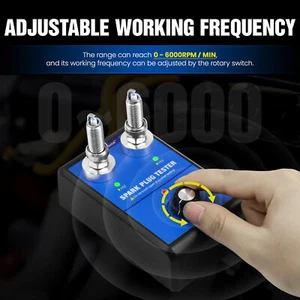 Dual Plug Car Kit Spark Plug Tester 12V Gasoline Ignition Plug Diagnostic Scan - Foto 1 di 7