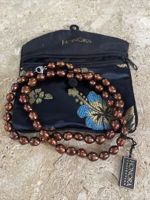 Honora 22” Hilo Cobre Perla Agua Dulce Collar Plata Esterlina Nuevo con Etiquetas #1725 Foto 1 de 4
