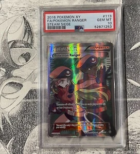 Pokemon Ranger 113/114 Full Art Trainer Steam Siege PSA 10 MINT Pokemon Card - Picture 1 of 2