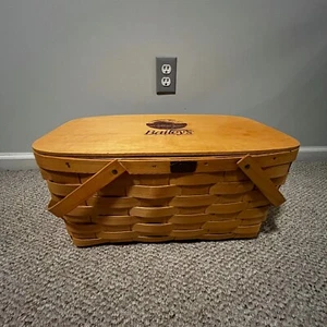 Cesta de picnic vintage Bailey's Cigarette "1854" 10 aniversario madera tejida - Imagen 1 de 12