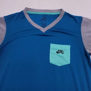 Nike Casual Short Sleeve Graphic T-Shirt Youth Boys Size Large L Blue Gray - Picture 1 of 8