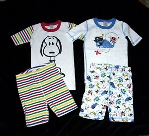LOT OF 2 Hanna Andersson Boys Size 150 US 12 Snoopy Pirate Whale Short Johns 