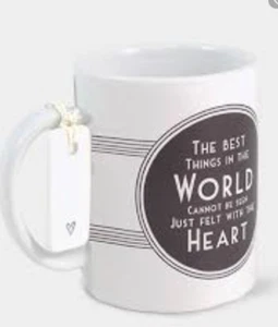 East of India Porcelain Mug "Best Things in the World Cannot Be Seen" with tag - Picture 1 of 2
