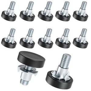 1/4" Thread Leveling Feet, 12 PCS Adjustable Furniture Levelers With T-Nuts, - Picture 1 of 7
