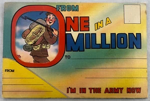 Vintage Souvenir Postcard Folder In the Army Now - Picture 1 of 9