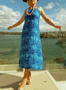 VINTAGE Resort Chic 1970's-80s Original Summer Fun Retro Dress - Picture 1 of 3