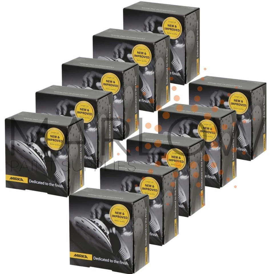 MIRKA BASECUT 15H SANDING DISCS 150MM HOOK AND LOOP DISCS - 10 BOX DEAL