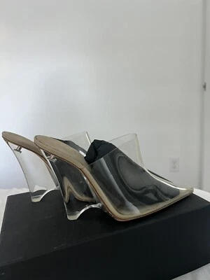 Yeezy Temporada 4 PVC Lucite Transparente Tacones Mules Talla 41 Foto 1 de 4