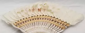 Dekorative antike handbemalte klappbare Ventilatorfedern mit Holzgriff Schmetterlinge - Bild 1 von 24