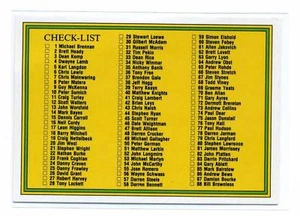 1992 Regina (176) CHECK LIST - Picture 1 of 1