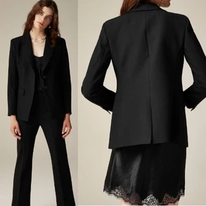 JCrew Women's Classic Madelyn Four-Season Stretch Blazer CC289 Black Size 12 NWT - Picture 1 of 8