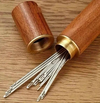 SET OF 30 Hand Sewing Needles With Storage Assorted Size Easy Thread D Big Eye