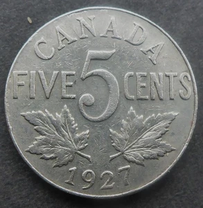 CANADA 1927 KING GEORGE V NICKEL CANADA & US FREE SHIP SEE NOTE* - Picture 1 of 2