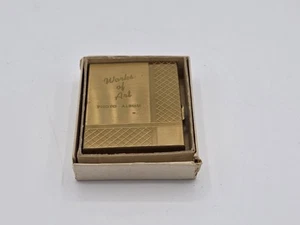 Vintage 1940's "Works Of Art" Brass Mini Accordian Photo Album Snap Case Pocket - Picture 1 of 6