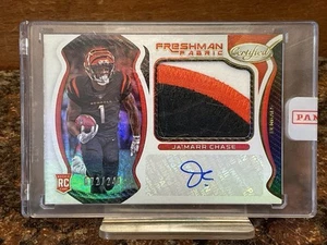 2021 Panin Certified-Freshman Fabric Mirror Signatures 207 Ja'Marr Chase 072/249 - Picture 1 of 7