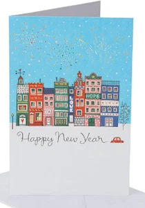 Lot of 4 "May Special Moments Become Wonderful Memories" NEW YEAR CARD - Picture 1 of 3
