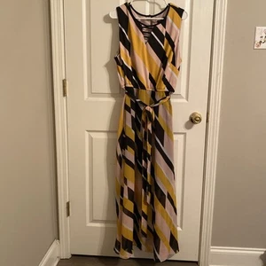 Geo Print Chiffon Maxi Dress By Lane Bryant Sz 18 - Bild 1 von 3