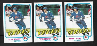 1981-82 TOPPS HOCKEY  # 39 PETER STASTNY (3 COPIES)  NICE CARD - Image 1 of 2