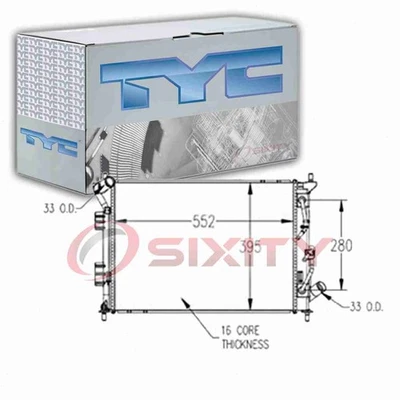 Radiador TYC para Kia Soul 2014-2016 2,0 L L4 enfriador refrigeración anticongelante ha Foto 1 de 4