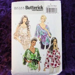 Top Pullover Suelto Butterick 5355 4 Look Xsm-Md - Imagen 1 de 1