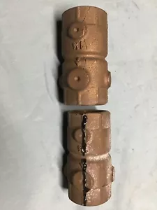 (2) 1.25" Brass Spring Check Valve Lot / Set- 1-1/4" - Picture 1 of 3