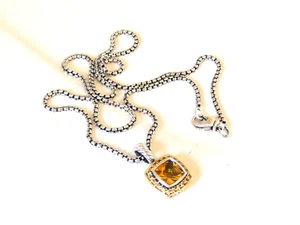  DAVID YURMAN 18K  GOLD, SS YELLOW SAPPHIRE CITRINE NECKLACE - Picture 1 of 3