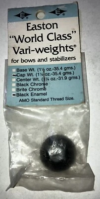Estabilizador Easton World Class de colección peso variable esmalte negro peso CAP 1,5 OZ Foto 1 de 2