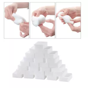 50pcs Cleaning Sponge Scrub Brush White Sponge Brush Household Kitchen - Picture 1 of 11