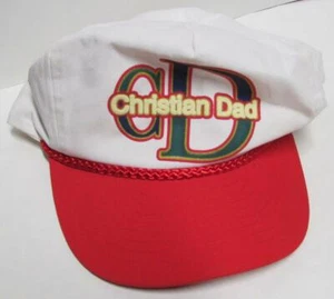Nissin Made in Philippins Christian Dad CD White Cap Hat Snap Adjustable back - Picture 1 of 2