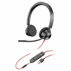 Plantronics Blackwire 3325 BW3325 USB-A Stereo 3.5mm Plug Headset 213938-01 NEW - Picture 1 of 4