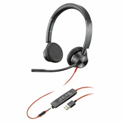 Plantronics Blackwire 3325 BW3325-M USB-A Stereo 3.5mm Plug Headset  MS Teams - Image 1 of 2