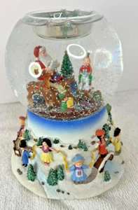 Partylite Santa in his Shop Musical Snow Globe Tealight Holder P8202 Christmas - Picture 1 of 13
