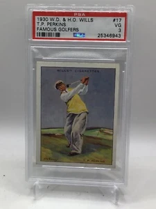 1930 Wills Famous Golfers #17 T P Perkins PSA 3 - Picture 1 of 2
