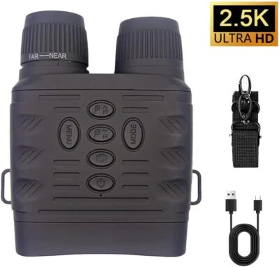 Digital Night Vision Goggles Binoculars For Hunting Total Darkness Surveillance - Image 1 of 4