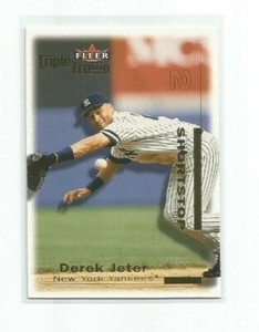 DEREK JETER (New York Yankees) 2001 FLEER TRIPLE CROWN BASEBALL CARD #1