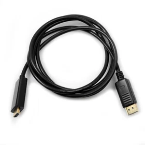 US DisplayPort DP Male to HDMI Male Cable Cord Adapter Black - Picture 1 of 6