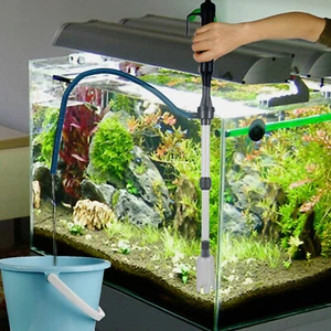 Electric Gravel Vacuum Cleaner Pump Aquarium Fish Tank Water Change Siphon Tools - Picture 1 of 12